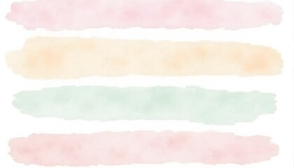 Obraz premium Pastel stripes with watercolor texture, creating a soft and cozy background