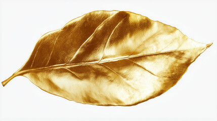 Delicate Gold Leaves with Shimmering Metallic Finish and Intricate Details