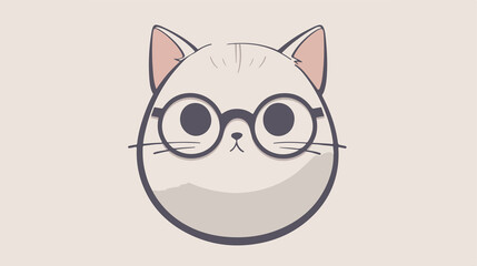 Obraz premium Vintage Cat Eyeglasses Icon Thin Line for Web and Mobile