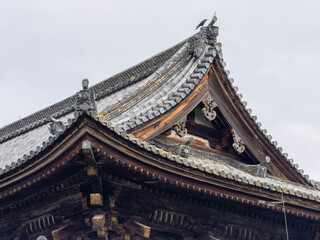 Niomon Gate of Ninna Ji Temple. This temple is a Shingon Buddhist temple in historic city of Kyoto, Japan. Ninna Ji belongs to Ancient Kyoto UNESCO World Heritage Site. 