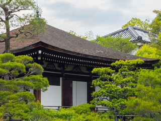 Reimeiden Hall of Ninna Ji Temple. This temple is a Shingon Buddhist temple in historic city of Kyoto, Japan. This temple belongs to Ancient Kyoto UNESCO World Heritage Site. 