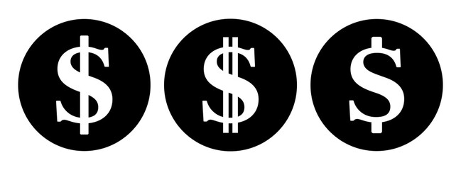 symbol dolara zestaw ikon, grafika wektorowa © robert6666