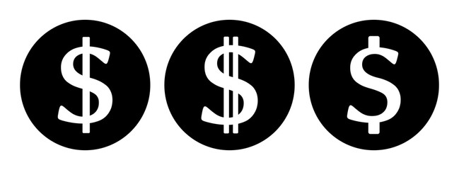 symbol dolara zestaw ikon, grafika wektorowa © robert6666