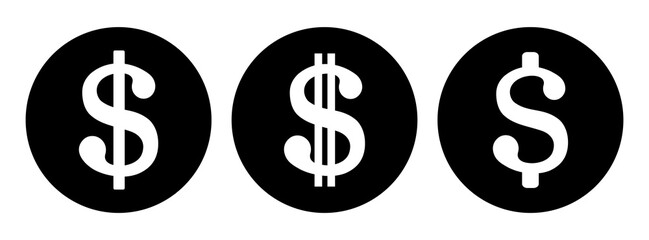 symbol dolara zestaw ikon, grafika wektorowa © robert6666
