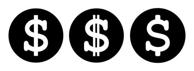 symbol dolara zestaw ikon, grafika wektorowa © robert6666