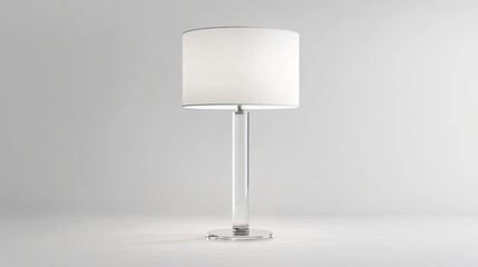 Sleek modern table lamp with a cylindrical shade, displayed on a white background, perfect for contemporary decor inspirations.