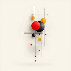 minimalist vector art, geometric shapes, bold colors 