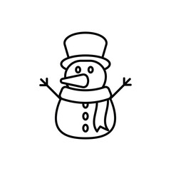 Snowman icon vector