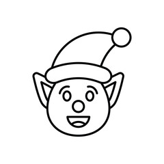 Elf icon vector