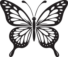 Butterfly silhouette icon vector art illustration