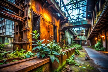 Urban Exploration Essential Oils Photography: Grunge, Industrial, Botanical Illustrations