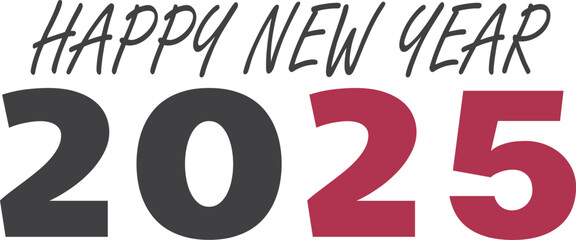 Happy New Year 2025 Vector Illustration 