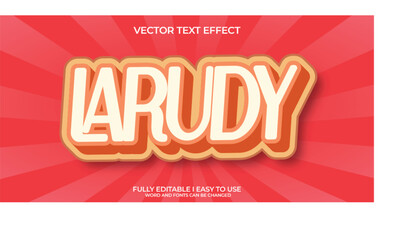 Vector 3D Editable Text Effect