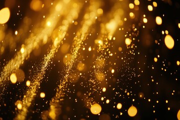 Obraz premium Golden Dust and Sparkle Abstract Background