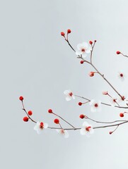 Delicate Blossom Branch - Spring blooms, nature's beauty, serene, peaceful, delicate flowers.