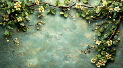 Abstract patterns with delicate spring leaves.