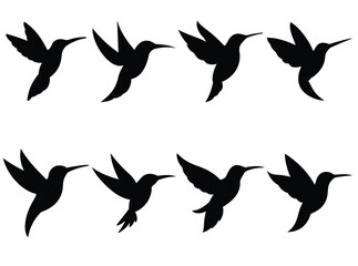 A hummingbird flying ico vector illustration