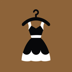 A dress on hanger vector illustration