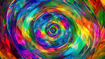 A holographic liquid swirl displays vivid, shifting colors, creating a surreal and dreamlike texture that captivates the viewer&rsquo;s imagination.