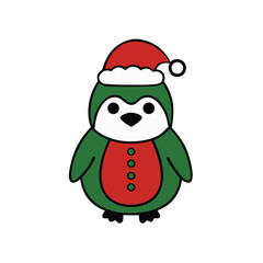 A christmas penguin vector illustration