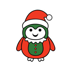 A christmas penguin vector illustration