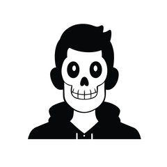 A male skull vector illustration