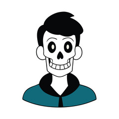 A male skull vector illustration