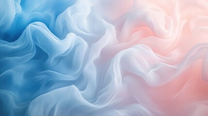 Obraz premium Pastel Blue and Pink Fabric Draped Softly