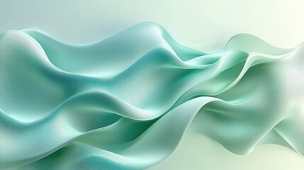 Fototapeta premium Abstract Mint Green Wave Abstract Design
