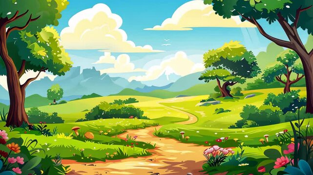 cartoon landscape background
