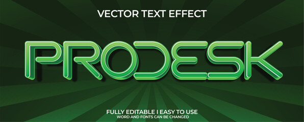 Vector 3D Editable Text Effect