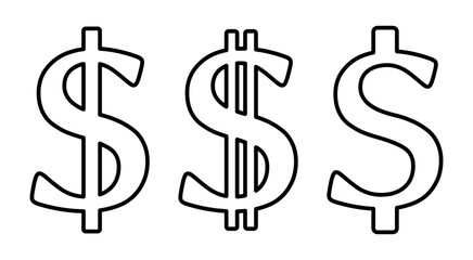 symbol dolara zestaw ikon, grafika wektorowa © robert6666