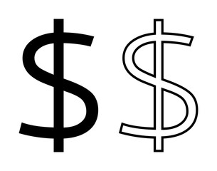 Fototapeta premium symbol dolara zestaw ikon, grafika wektorowa