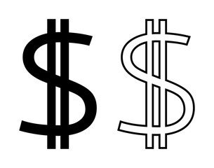 symbol dolara zestaw ikon, grafika wektorowa © robert6666