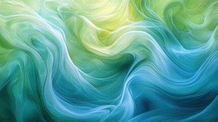 Fototapeta premium Abstract Teal and Green Fabric Swirls