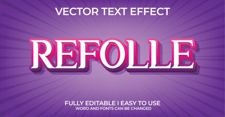 Vector 3D Editable Text Effect