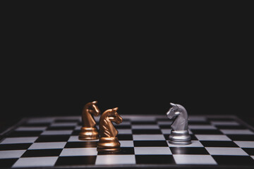 chess game concept. business strategy, chess competition