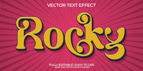 Vector 3D Editable Text Effect