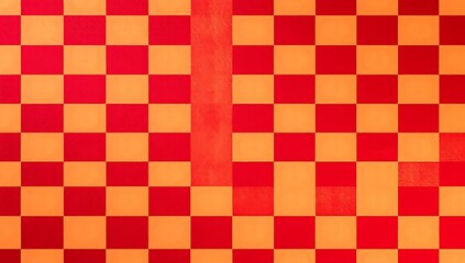 Fototapeta premium Abstract Red and Orange Checkerboard Pattern