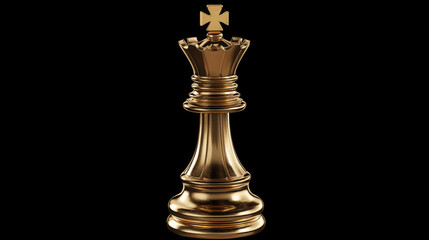 Fototapeta premium Golden King Chess Piece on a Black Background, Representing Luxury, Strategy, and Supreme Leadership in Competitive Gameplay