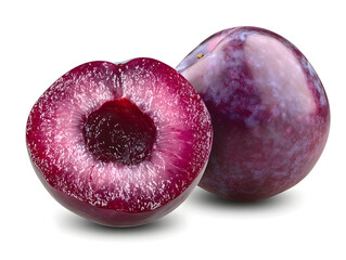 plum with water drops