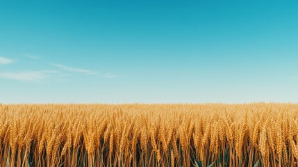 Golden wheat fields rural landscape nature photography open sky scenic viewpoint agriculture concept