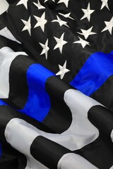 American flag supporting Police