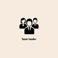 Team leader icon flat vector design.