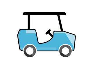 golf cart icon, simple flat style, illustration, logo sign symbol pictogram template, for ui or ux isolated on white for mobile app, editable