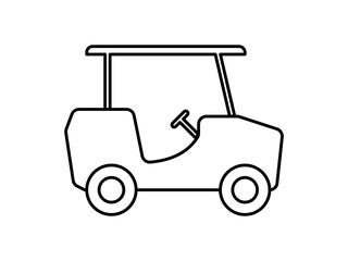 Fototapeta premium golf cart icon, simple flat style, illustration, logo sign symbol pictogram template, for ui or ux isolated on white for mobile app, editable