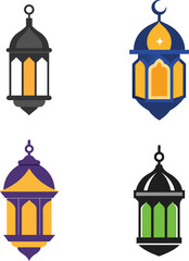 Set of Ramadan Lantern Vectors - Traditional Islamic Decorative Elements