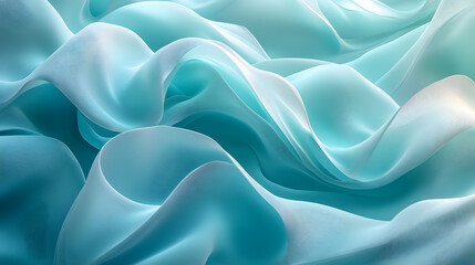 A Refreshing Abstract Background with Dynamic Gel-Like Shapes and a Charming Turquoise Gradient Aesthetic
