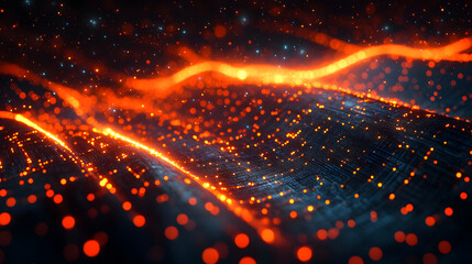 Fototapeta premium An Intricate and Dynamic Abstract Technology Background Illustrating the Concept of Infinite Data Storage for a Limitless Future