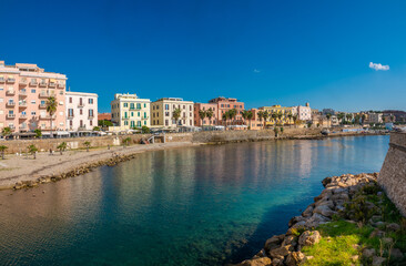 The beach of il Pirgo, Civitavecchia, Lazio, Italy